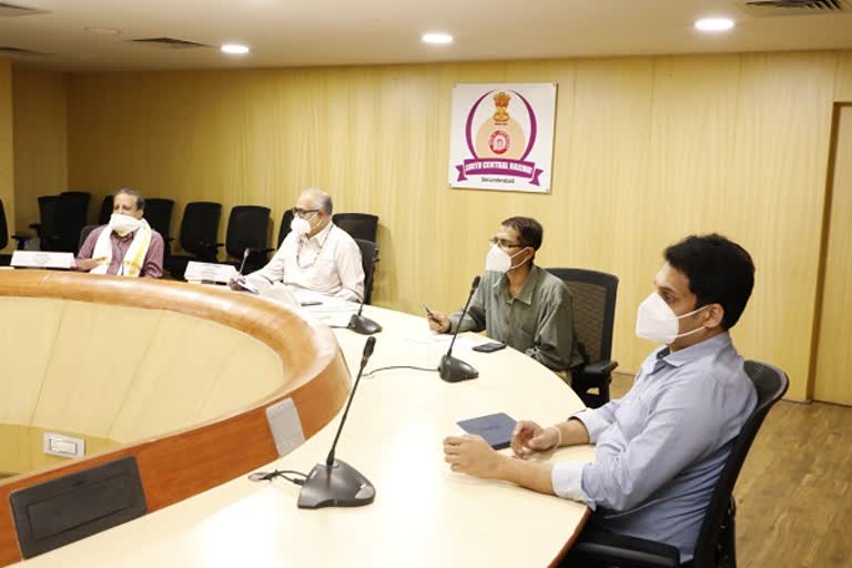 south central railway genaral manager gajanan malya conduct review on monsoon  season