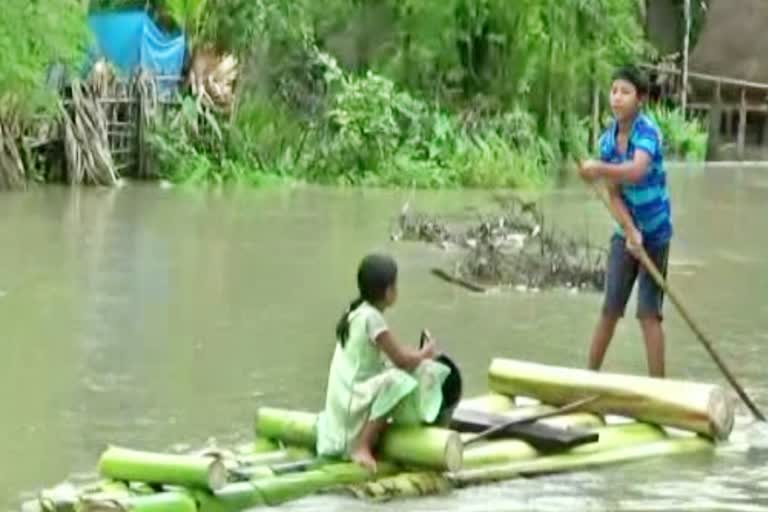 increase flood at jonai dhemaji assam etv bharat news