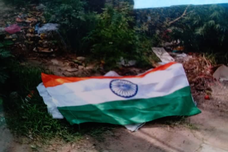 honor of dead peacock wrapping in the national flag in tawaru of nuh district