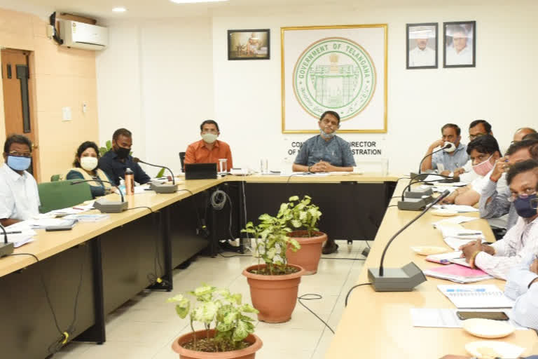 video conference on 6th phase of harithaharam in telangana