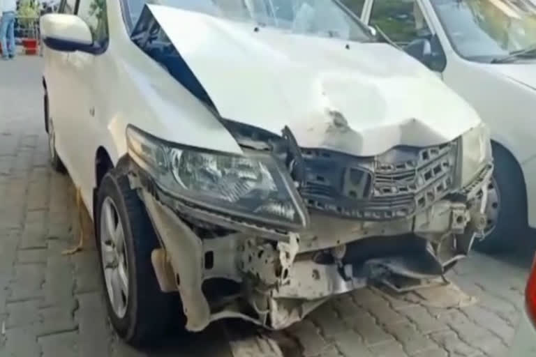 honda City car hit man in Kavi Nagar ghaziabad