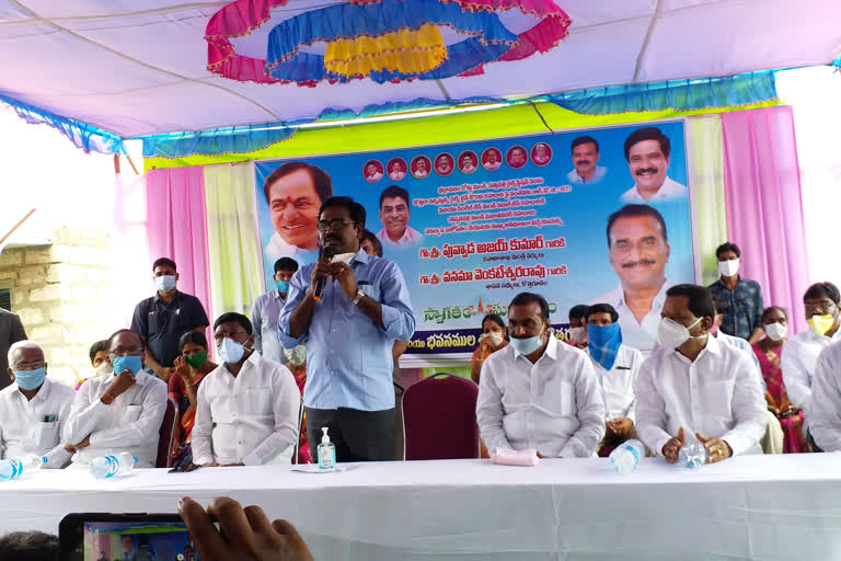 minister puvvada ajaykumar started  development works at bhadradri district