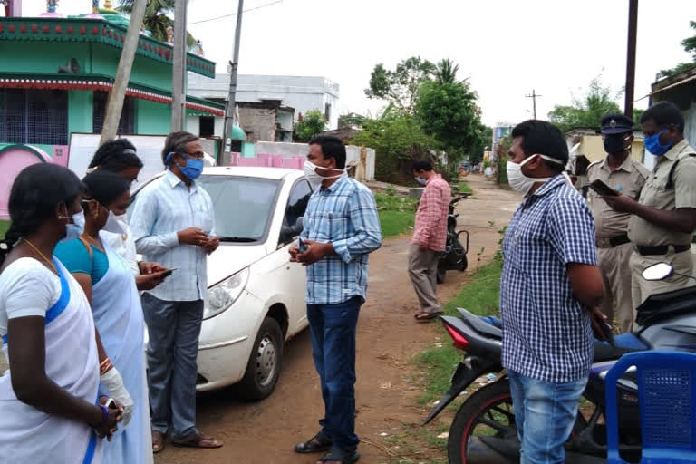 Tahsildar Srinivasa Rao  toured  in   Amadalavalasa Mandal srikakulam district