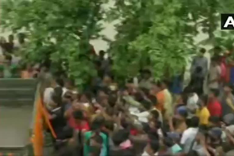 #WATCH Bihar: People chant 'Bharat Mata ki jai