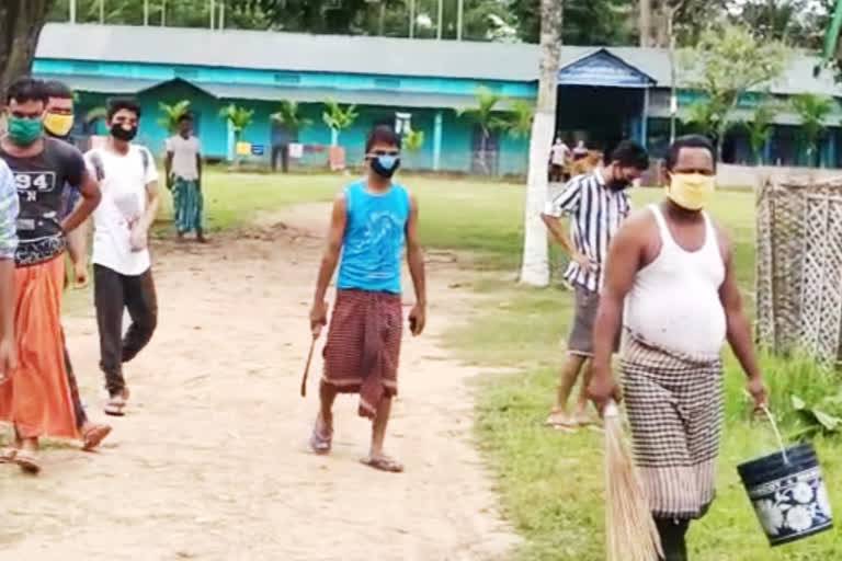 Unique step taken by peoples of a quarantine centre at Hojai