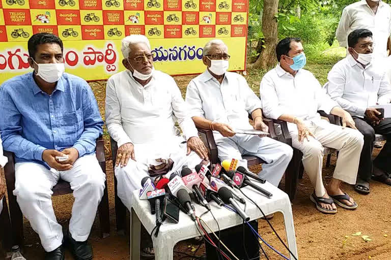 tdp leaders comments on bhogapuram airport