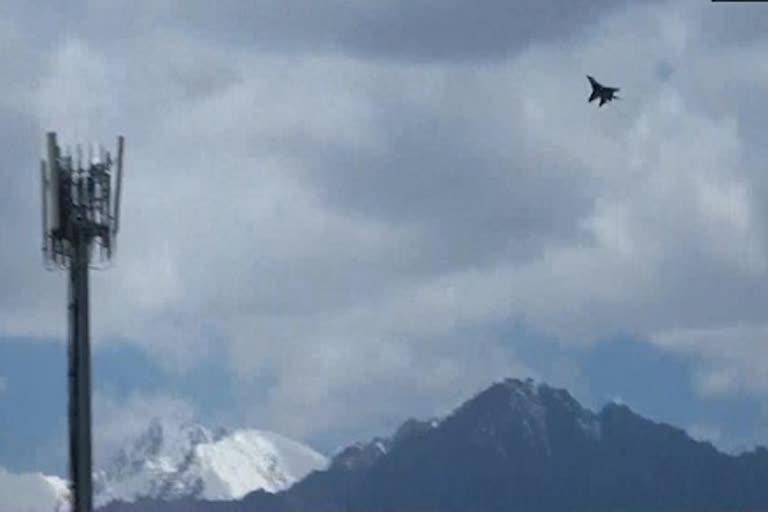 military chopper, fighter jet activity seen in leh