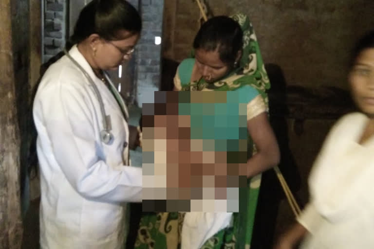 one month baby girl clicked over body due to superstiion in melghat amravati