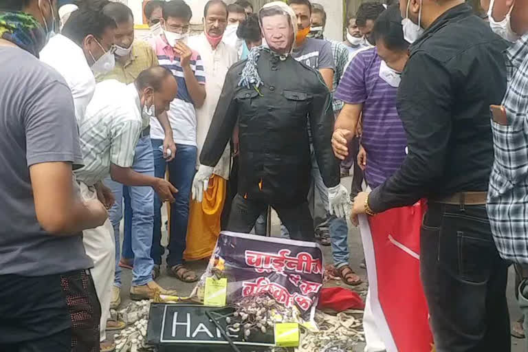 Gross Merchants Association burnt effigy of Chinese President