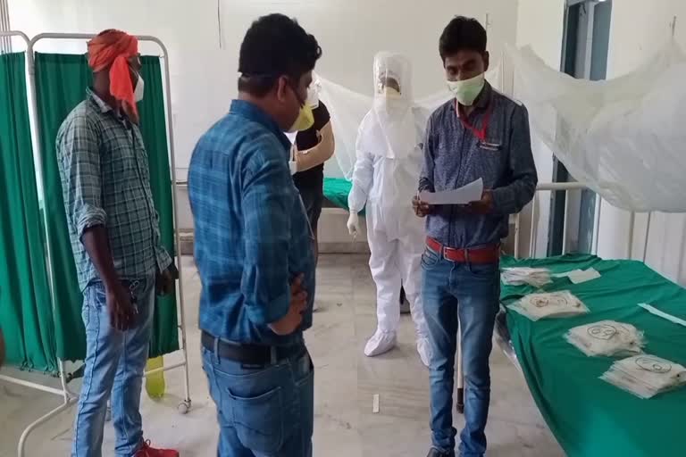 people Swab sample being taken in Deoghar