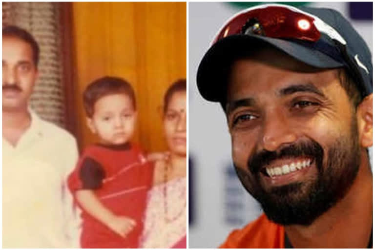 ajinkya rahane wishes his father on occasion of father's day