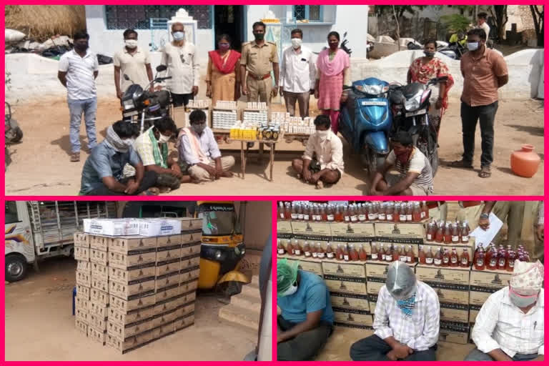 Illicit liquor seied by police in guntur and ananthapuram district