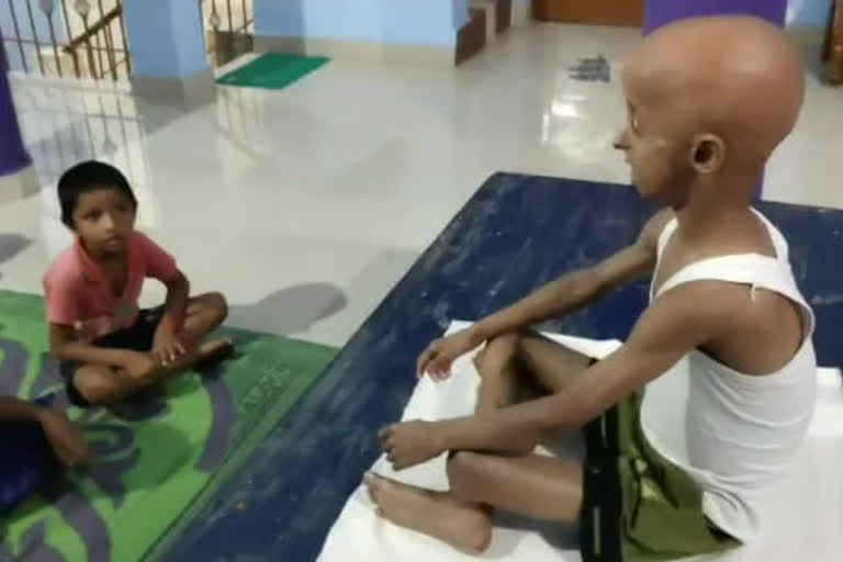 Aditya Sahu , who is suffering from progeria, gives yoga lessons in thane