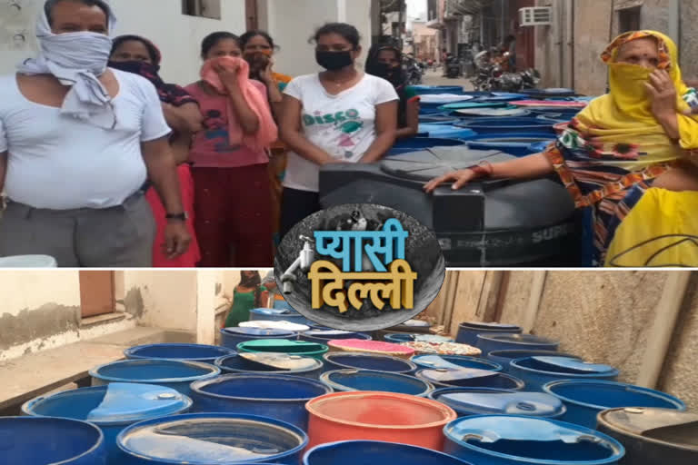 people facing water crises at bheem basti in chhatarpur