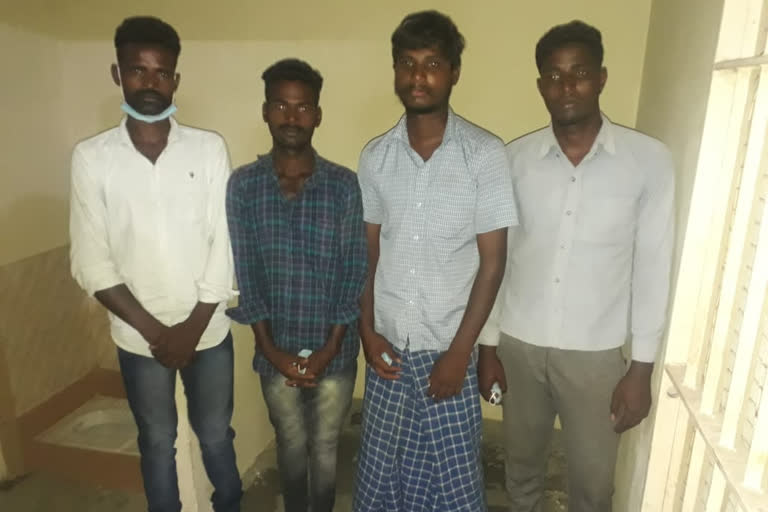 Four arrested for looting Electric motor