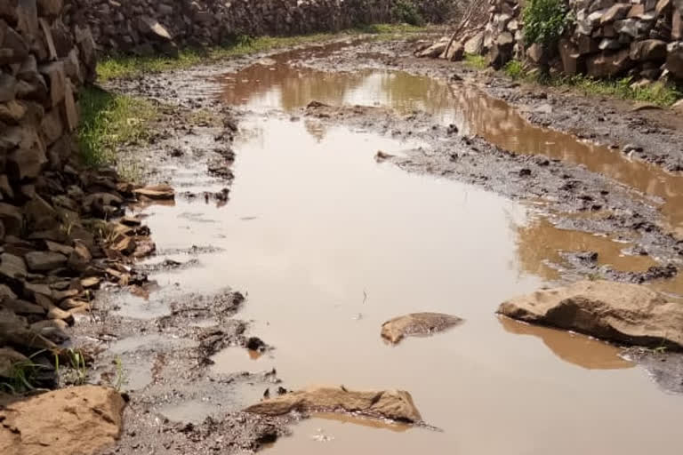 Road became pond