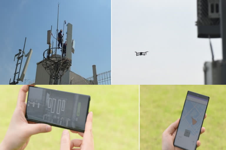 Samsung new drone solution for 4G and 5 G networks,Samsung AI based drone antenna solution