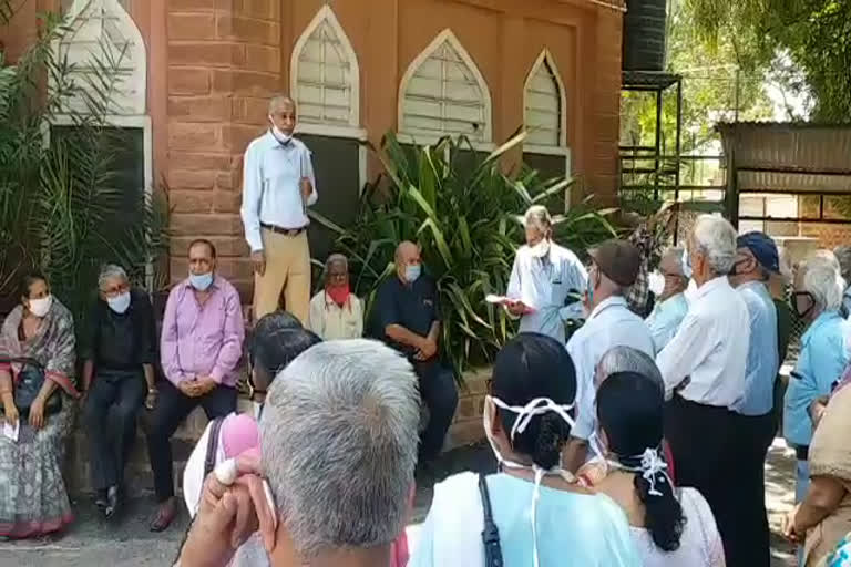 Jaynarayan Vyas University,  Pensioner Society protests,  Pensioner Society protest in jodhpur,  जोधपुर न्यूज,  राजस्थान न्यूज,  Jodhpur news,  Rajasthan news,  JNVU