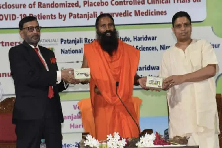 Ayush Ministry tells Patanjali to stop advertising on Coronil and Swasari