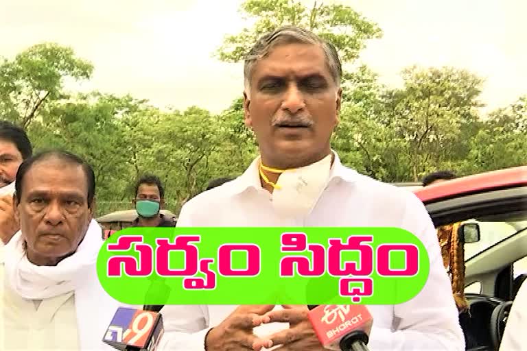 minister harish rao visit cm tour works at narsapur in medak district