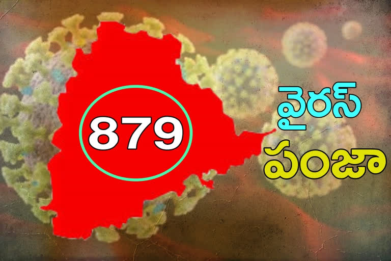 879 new corona cases in telangana