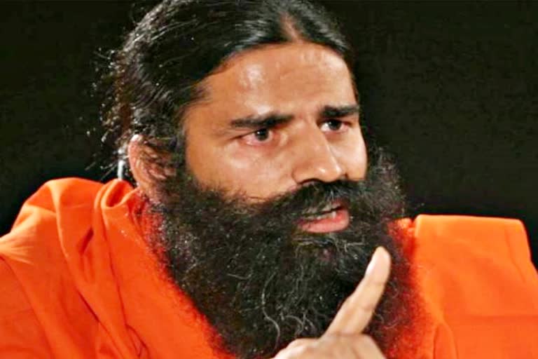 yoga guru baba ramdev  patanjali ayurved Institute  gandhi nagar police station jaipur  RTI activist sanjeev gupta  complaint filed against ramdev  corona medicine  launching of corona drug coroline  etv bharat news