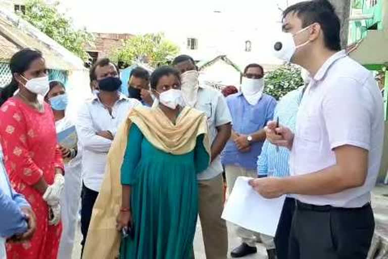 srikakulam district Joint Collecter Tour in Icchapuram containment zones