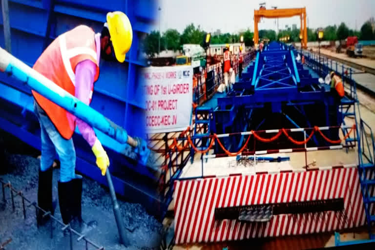 dmrc started making u girder for metro fourth phase in delhi