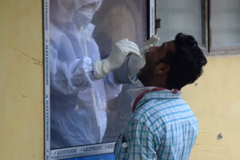 Random swab collection started for corona test in balurghat South Dinajpur