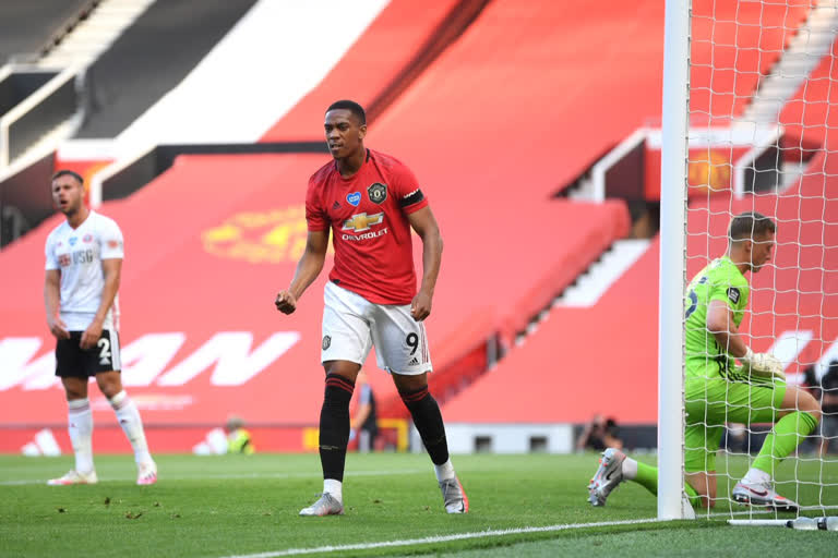 EPL: Martial nets hat-trick as Manchester United thrash Sheffield United 3-0