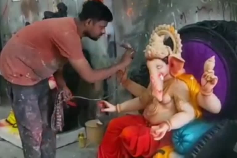 Corona effect on ganpati idolmakers