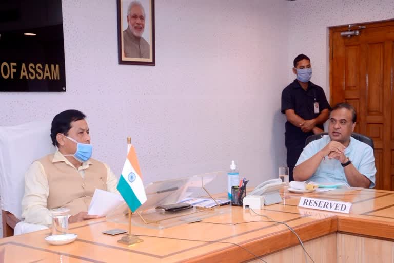 chief-minister-sarbananda-sonoal-meeting-with-health-minister-at-guwahati