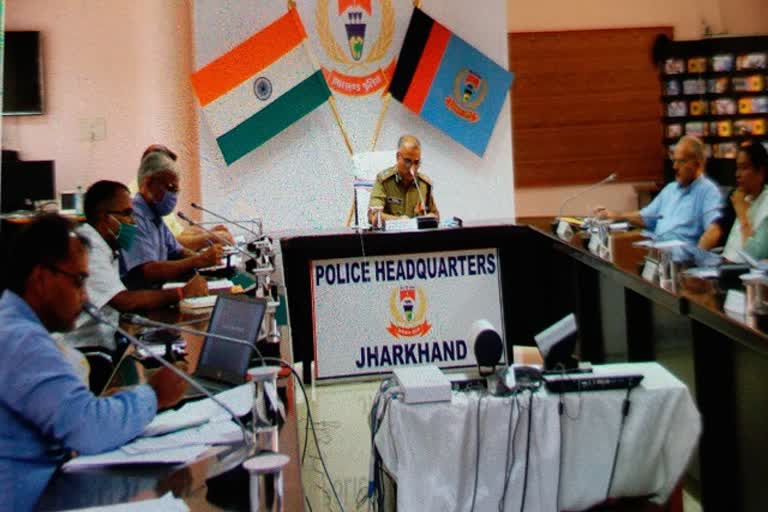 DGP held video conferencing meeting with all districts SP and DIG in Ranchi