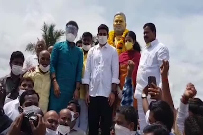 tdp National Secretary Nara Lokesh in Nirmada