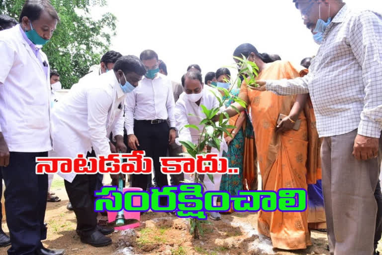 minister indrakaran reddy participated in harithaharam programme in nirmal district