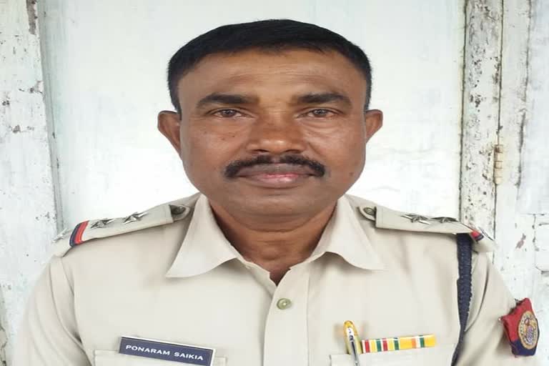 a police officer died due to a accident in tezpur