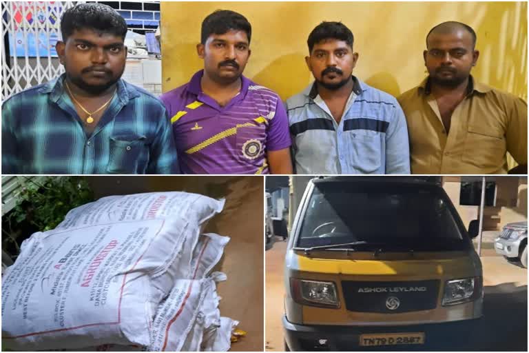 Intoxicated in vegetable lorry; Four arrested  Intoxicated in vegetable lorry  പച്ചക്കറി ലോറിയിൽ ലഹരിക്കടത്ത്; നാലുപേർ അറസ്റ്റിൽ  പച്ചക്കറി ലോറിയിൽ ലഹരിക്കടത്ത്