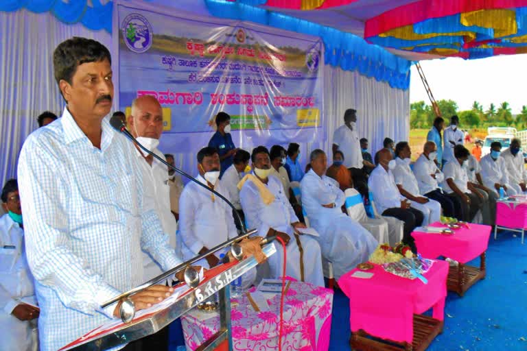 Inauguration of lake filling plan in koppal