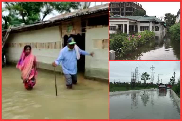 Flood waters entered 16 districts of Assam, affecting over 2.53 lakh people