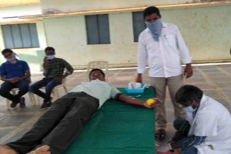 Blood Camp for Thalasemia childrens at Enkuru in Khammam district