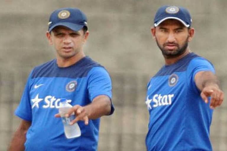 Cheteshwar Pujara, Rahul Dravid