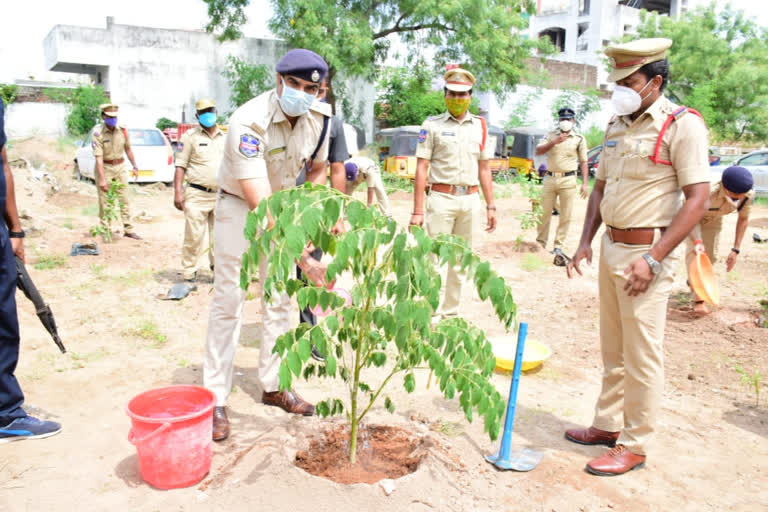 rajanna siricilla sp rahul hegde participated in haritha haaram in vemulawada