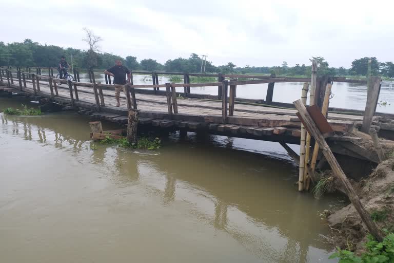 Danger Bridge  Condition At Dhemaji