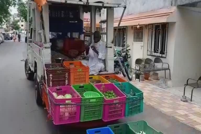 owner of brass band selling vegetables