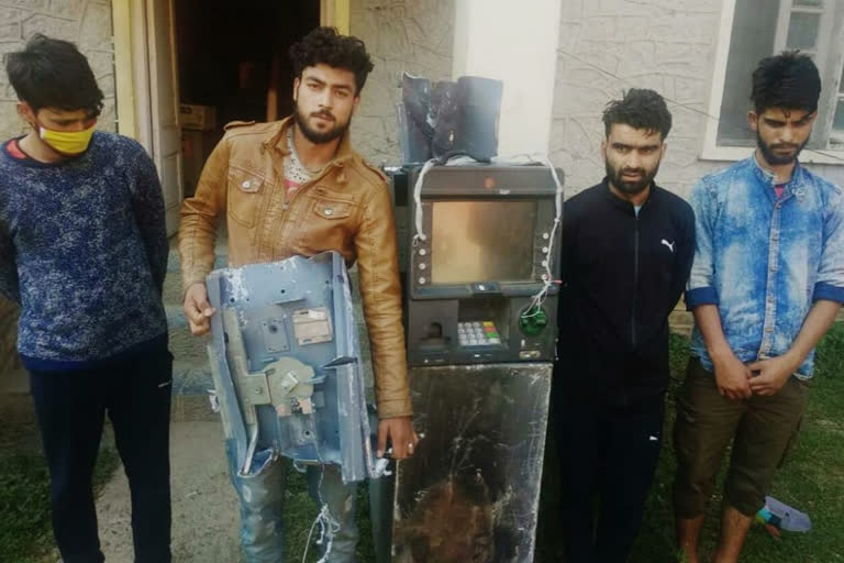 Four arrested for ATM theft in Kulgam