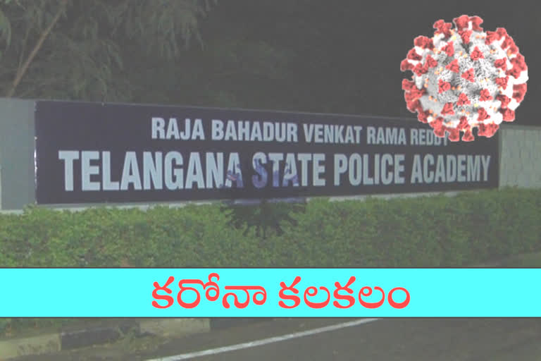 corona cases raises in state police academy telangana