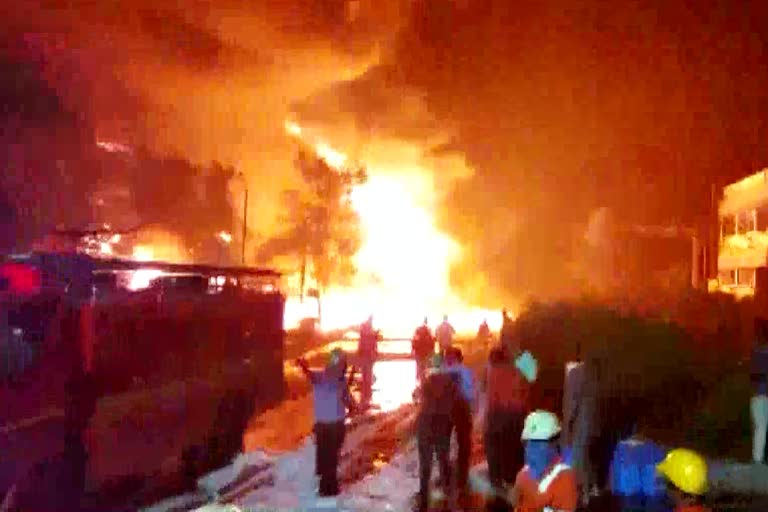 a fierce fire in the chemical factory in Anand district of Gujarat