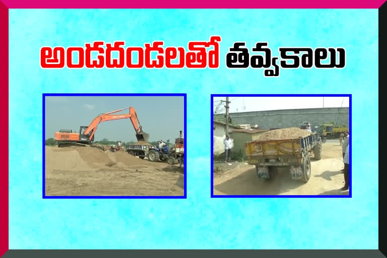 illegal sand mafia at yadadri district