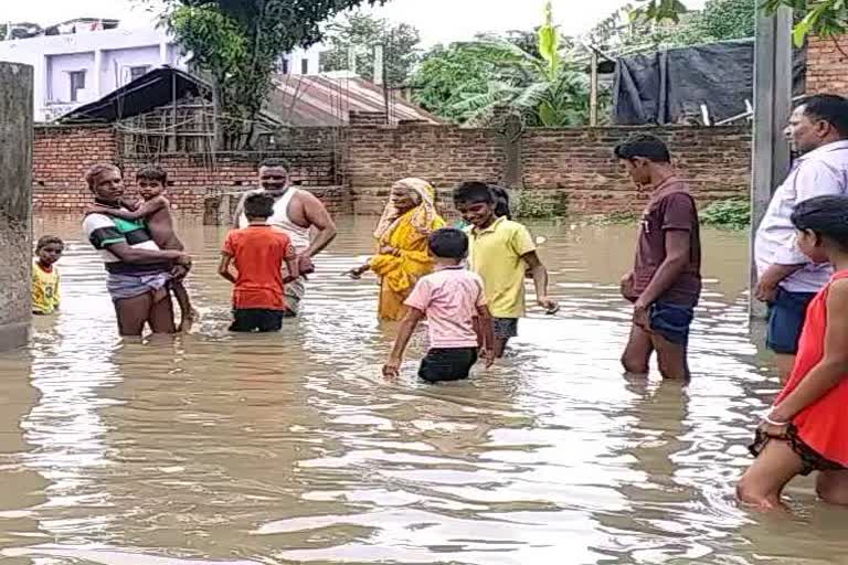 वार्डों में घुसा बारिश का पानी