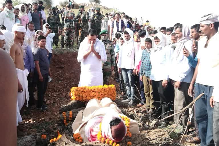 funeral of soldier, Soldier killed in Khandela